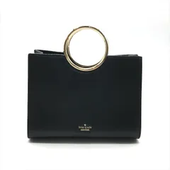 美品 KATE SPADE ケイトスペード ニューヨーク ハンド バッグ レザー ブラック レディース ブランド 鞄 通勤 かばん k7320