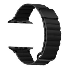 Apple Watch マグネット式  PUレザー バンド　ブラック　590940424445