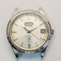 【稼働 良品】0121-5 CITIZEN Crystal Seven シチズン クリスタルセブン 2901 メンズ腕時計 自動巻き フェイスのみ デイデイト