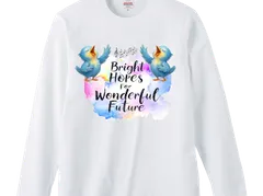 ロングスリーブ Tシャツ 男女兼用　希望　幸せを運ぶ 前　IOD0140143L