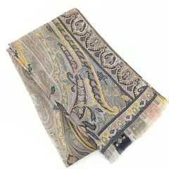 AD エトロ ETRO ストール ペイズリー ウール シルク イタリア製 美品 マルチカラー 51217Z34-30