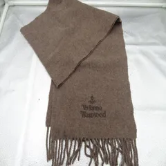 Vivienne Westwood マフラー ヴィヴィアンウエストウッド ブラウン フリンジ付