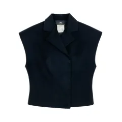 58a21 BALENCIAGA Le Dix バレンシアガ ウールジャケット フレンチスリーブ フランス製 レディース 女性用 サイズ36 ブラック ウール コットンu02tのサムネイル