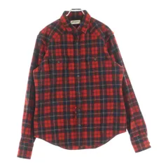 SAINT LAURENT PARIS (サンローランパリ) 13AW ウールフランネルチェックシャツ レッド/ブラックのサムネイル