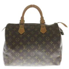 LOUIS VUITTON (ルイヴィトン) モノグラム スピーディ30 ハンドバッグ ミニボストンバッグ ブラウン レザー×PVC M41526 ゴールド金具
