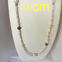 淡水本真珠★パールネックレス★ハンドメイド★ファッション★ロングネックレス★デザイン★ネックレス