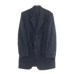 Yohji Yamamoto POUR HOMME (ヨウジヤマモト プールオム) 22SS Wool Gabardine Front Button Double Jacket ウール フロントボタン ダブルジャケット ブラック HG-J17-100のサムネイル