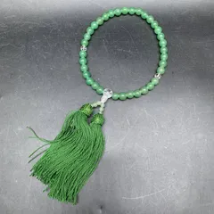 Y379数珠 念珠 女性用 アベンチュリン 天然石 法事 法要 葬式 おしゃれ 仏具 小物 仏壇 仏具 神具