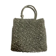 新品同様 ANTEPRIMA アンテプリマ スタンダードミニアトゥーラ ワイヤーバッグ ハンドバッグ シルバーカラー レディース 古着 中古 USED