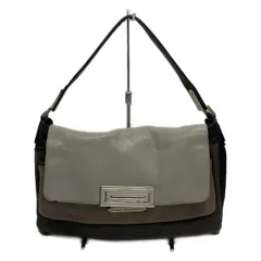 Anya Hindmarch(アニヤハインドマーチ) ショルダーバッグ - 黒×ライトグレー×マルチ レザー