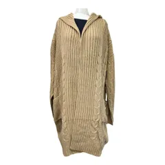 【新品未使用】フード付きロングカーディガン　レディース　フリーサイズ　ベージュ4色あり