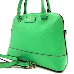 【良品】kate spade  ケイトスペード 2way ショルダーバッグ ハンドバッグ レザー グリーン 緑色 レディース