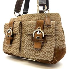 COACHコーチ ソーホー シグネチャー トートバッグ スエード 1204 COACHコーチ ソーホー シグネチャー トートバッグ スエード 1204