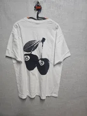 STUSSY さくらんぼ 8ボール プリンティング 半袖 Tシャツ 白 XL