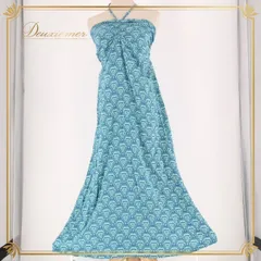 フラダンス 衣装 ワンピース ドレス ブルー系 PUKANA ハワイアンプリント アロハ フラ ダンス レッスン 練習 ボヘミアン かわいい おしゃれ 上品 大人っぽい さわやか ホルターネック リボン ふんわり アロハシャツ 雑貨 夏服 カジュアル