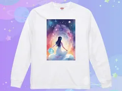 ロングスリーブ Tシャツ アート　グラフィック　レディース 前　IOD0140123L