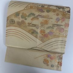正絹 夏の袋帯 【つゆ芝 葉模様】 - メルカリ
