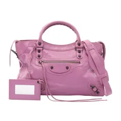 バレンシアガ BALENCIAGA ハンドバッグ ザ シティ 115748 パープル レザー ザ・シティ レディース Used A