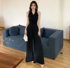 (未開封)ブラック ハイウエスト ワイドフィット ロング ジャンプドレス s