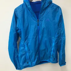 N1031 adidas アディダス outdoor リバーシブル フード付 ナイロンジャケット ウィンドブレーカー ブルー系 防寒 長袖 秋冬春 ユニセックス