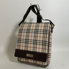 バーバリー 3425 ノバチェック ハンドバッグ トートバッグ PVC レザー