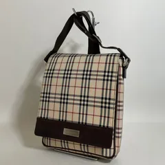 2512-160｜バーバリー ショルダーバッグ ダークブラウン ノバチェック