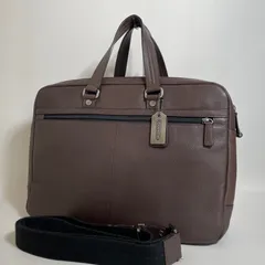 2512-171｜コーチ 2WAYビジネスバッグ レザー ダークブラウン