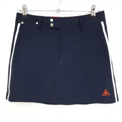 ルコックゴルフ スカート ネイビー×白 サイドライン バックプリント 内側インナーパンツ レディース 11 ゴルフウェア le coq sportifのサムネイル