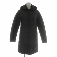 ラベンハム LAVENHAM 中綿コート アウター キルティング ミドル フード 34 黒 ブラック /XZ ■GY03