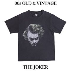 古着 00s The Dark Knight JOKER ダークナイト ジョーカー ムービー Tシャツ ブラック L ALSTYLE アルスタイル 当時物 ヴィンテージ ビンテージ 00年代 バットマン ヒース レジャー フェイスT