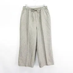 グリーンレーベルリラクシング ユナイテッドアローズ green label relaxing ニーハイフレアパンツ ボトムス センタープレス イージー 40 グレージュ ※EKM