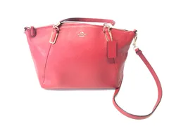 COACH コーチ NEW YORK 2way トートバッグ レザー 赤 ハンドバッグ レディース