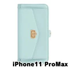 【新品未使用】 iPhone11 Pro Max ストラップ付き 手帳型スマホ ケース ショルダー (カバー色ブルー) カード収納 鏡付き ミラー 可愛い カバー おしゃれ 韓国 myones-case026-iphone11max-bl
