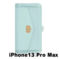【新品未使用】 iPhone13 Pro Max ストラップ付き 手帳型スマホ ケース ショルダー (カバー色ブルー) カード収納 鏡付き ミラー 可愛い カバー おしゃれ 韓国 myones-case026-iphone13max-bl