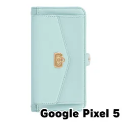 【新品未使用】 Google Pixel 5 ピクセル5 ストラップ付き 手帳型スマホ ケース ショルダー (カバー色ブルー) カード収納 鏡付き ミラー 可愛い カバー おしゃれ 韓国 myones-case026-pixel5-bl