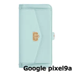 【新品未使用】 Google pixel9a ピクセル9a ストラップ付き 手帳型スマホ ケース ショルダー (カバー色ブルー) カード収納 鏡付き ミラー 可愛い カバー おしゃれ 韓国 myones-case026-pixel9a-bl