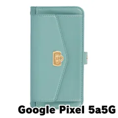 【新品未使用】 Google Pixel 5a 5G ストラップ付き 手帳型スマホ ケース ショルダー (カバー色グリーン) カード収納 鏡付き ミラー 可愛い カバー おしゃれ 韓国 myones-case026-pixel5a5g-gr
