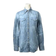 DSQUARED2 刺繍 ユーズド加工 デニム ウエスタン シャツ