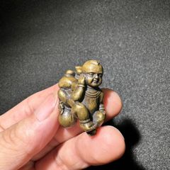 『酒呑童子』目貫 煙草入れ 彫金 かます 酒呑童子』目貫 煙草入れ 彫金 かます - メルカリ