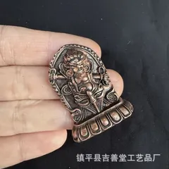 チベット風金製仏像額ペンダント、アンティーク彫刻仏像額、古代の腰に巻くペンダントブレスレット