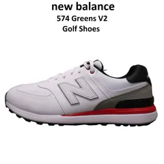 US正規 ニューバランス 574 グリーンズ V2 防水 スパイクレス ゴルフシューズ WHITE/BLACK  new balance Men's 574 Greens V2 Golf Shoes