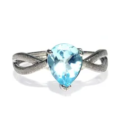  〔R480-3〕sv925 ブルートパーズ 指輪 リング フリーサイズ