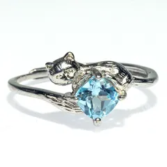  〔R480-4〕sv925 ブルートパーズ 指輪 リング フリーサイズ