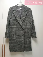 チェック ダブル ロングコート