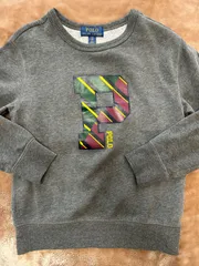 値下げ不可赤字出血セール！POLO Ralph Lauren ポロラルフローレントレーナー 冬服 秋服 春服 キッズ服 gray glayグレイグレー灰色キッズボーイズガールズチャイルド子供服レディースlady's LADYS女性用婦人ウィメンズwomen’sのサムネイル