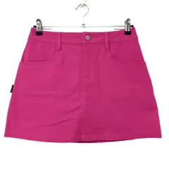 【超美品】ジャックバニー スカート ピンク ロゴブラック ストレッチ 内側インナーパンツ レディース 1(M) ゴルフウェア Jack Bunny