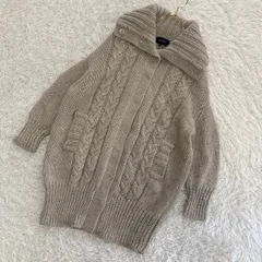 MACPHEE ウールカーディガン ベージュ 1 カジュアル 羽織り ナチュラル