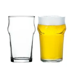 【Ｂ品のためお値下げ‼】Arcoroc ノニック ハーフパイントグラス　280cc　1個