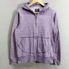 Woolrich ウールリッチ ジップアップ パーカー フーディー ダブルジップ コットン スウェット 霜降り アウトドア 裏毛 レディース サイズ M パープル系 A344