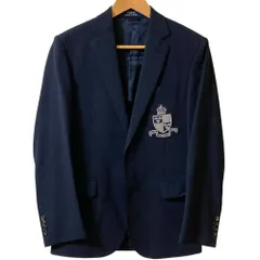 POLO RALPH LAUREN ポロラルフローレン エンブレム シングルジャケット ブレザー サイズ36Ｓ ネイビー メンズ 古着 中古 USED